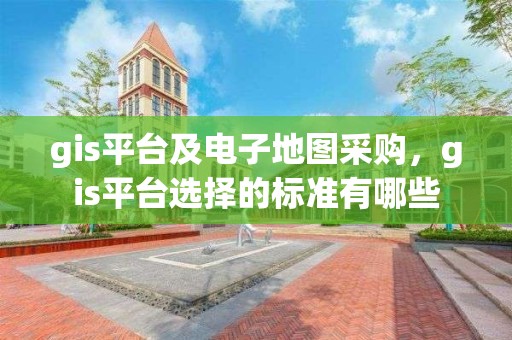 gis平台及电子地图采购，gis平台选择的标准有哪些