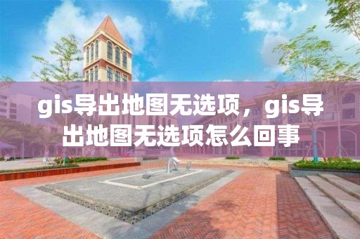 gis导出地图无选项，gis导出地图无选项怎么回事