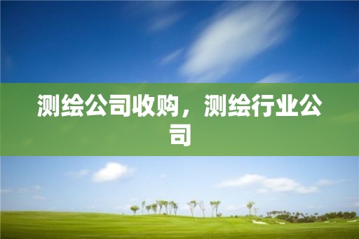 测绘公司收购，测绘行业公司