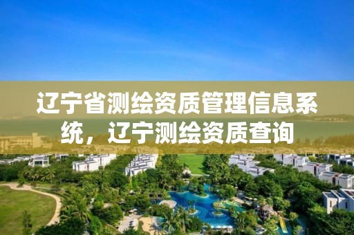 辽宁省测绘资质管理信息系统，辽宁测绘资质查询