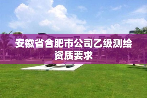 安徽省合肥市公司乙级测绘资质要求