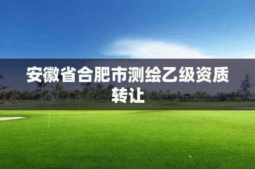安徽省合肥市测绘乙级资质转让 安徽省合肥市测绘乙级资质转让