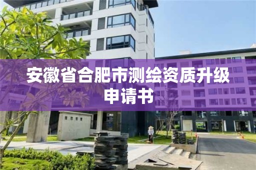 安徽省合肥市测绘资质升级申请书