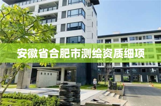 安徽省合肥市测绘资质细项