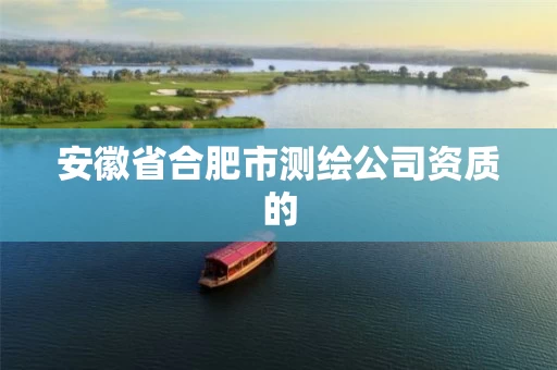 安徽省合肥市测绘公司资质的 安徽省合肥市测绘公司资质的