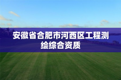 安徽省合肥市河西区工程测绘综合资质