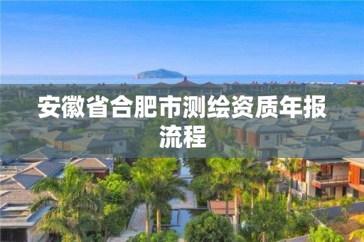 安徽省合肥市测绘资质年报流程