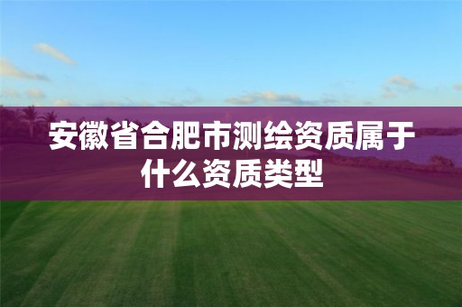 安徽省合肥市测绘资质属于什么资质类型