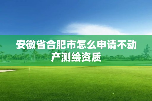 安徽省合肥市怎么申请不动产测绘资质