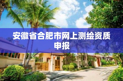 安徽省合肥市网上测绘资质申报