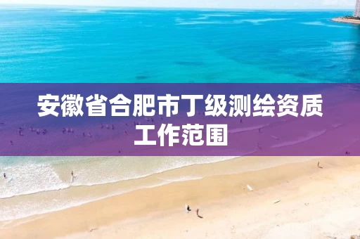 安徽省合肥市丁级测绘资质工作范围 安徽省合肥市丁级测绘资质工作范围