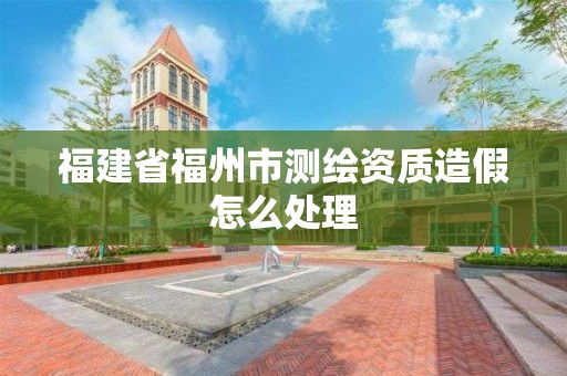 福建省福州市测绘资质造假怎么处理