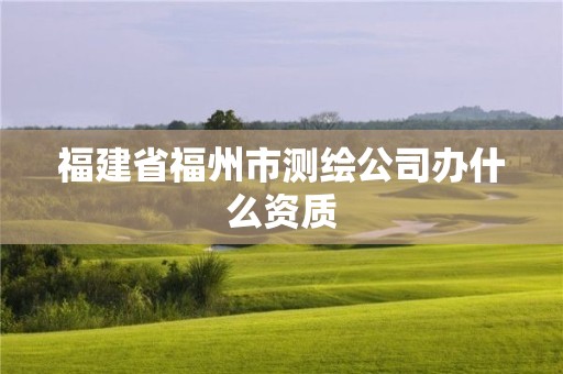 福建省福州市测绘公司办什么资质