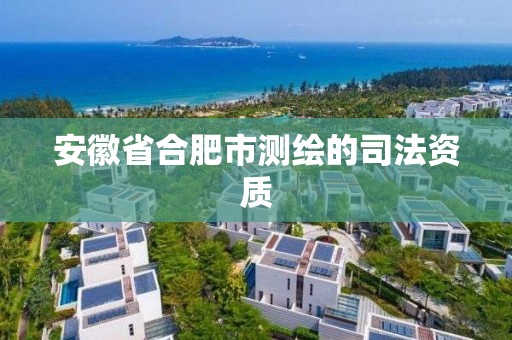 安徽省合肥市测绘的司法资质