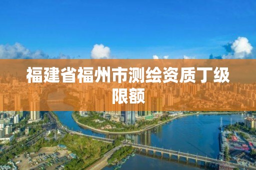 福建省福州市测绘资质丁级限额