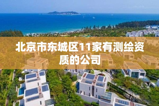 北京市东城区11家有测绘资质的公司