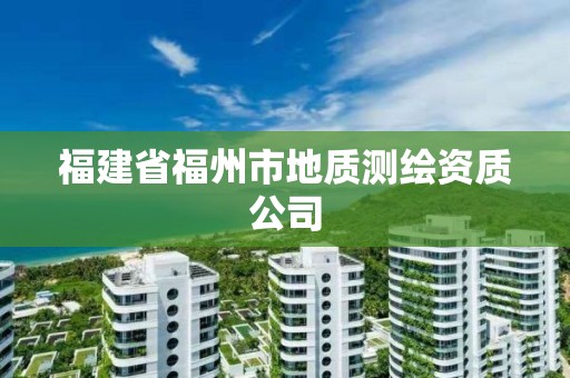 福建省福州市地质测绘资质公司