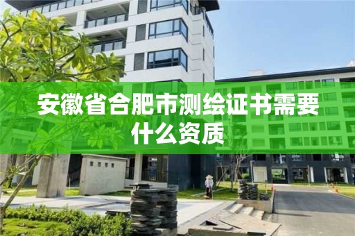 安徽省合肥市测绘证书需要什么资质