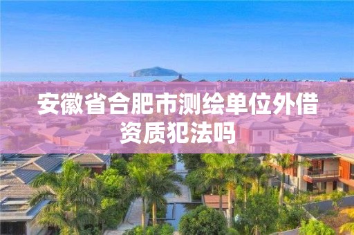 安徽省合肥市测绘单位外借资质犯法吗