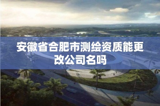 安徽省合肥市测绘资质能更改公司名吗