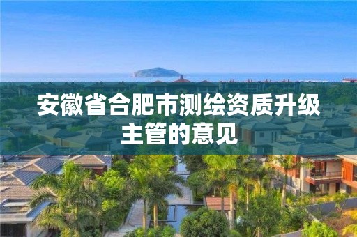 安徽省合肥市测绘资质升级主管的意见