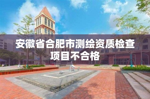 安徽省合肥市测绘资质检查项目不合格