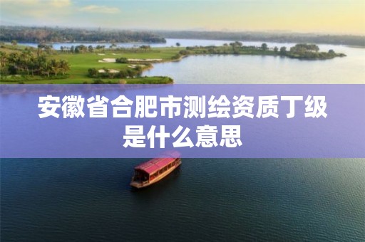 安徽省合肥市测绘资质丁级是什么意思