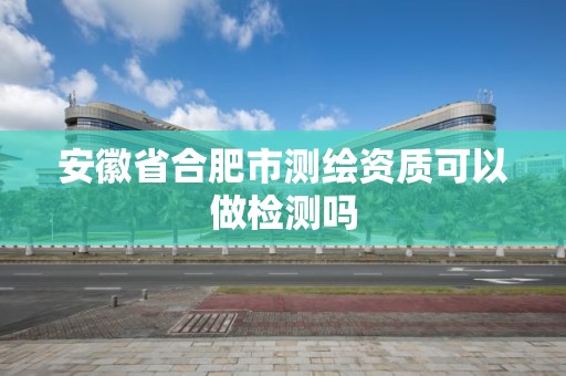 安徽省合肥市测绘资质可以做检测吗