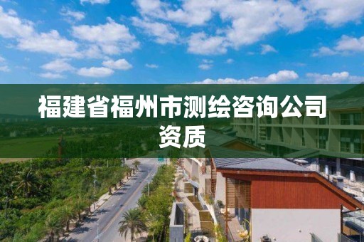 福建省福州市测绘咨询公司资质