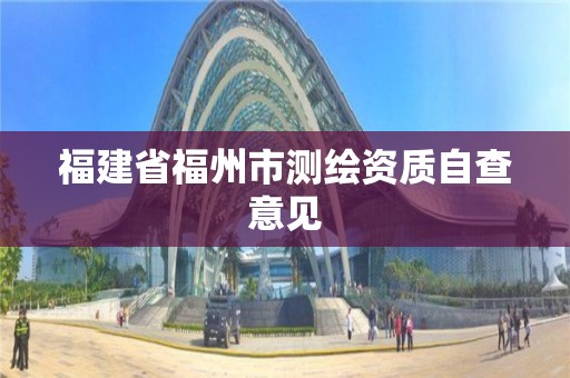 福建省福州市测绘资质自查意见