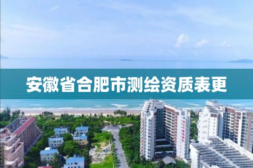 安徽省合肥市测绘资质表更