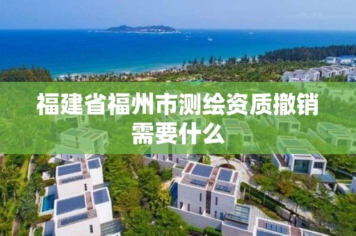 福建省福州市测绘资质撤销需要什么