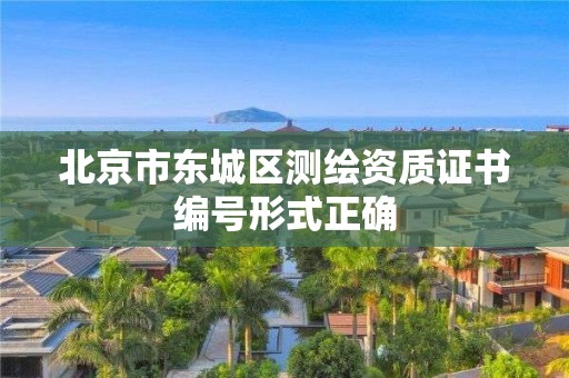 北京市东城区测绘资质证书编号形式正确