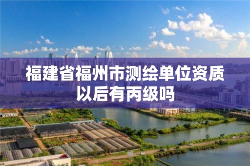 福建省福州市测绘单位资质以后有丙级吗