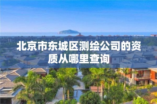 北京市东城区测绘公司的资质从哪里查询