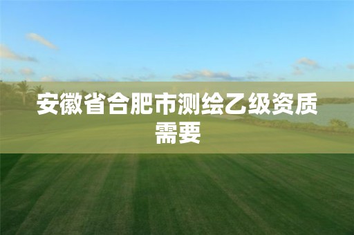 安徽省合肥市测绘乙级资质需要