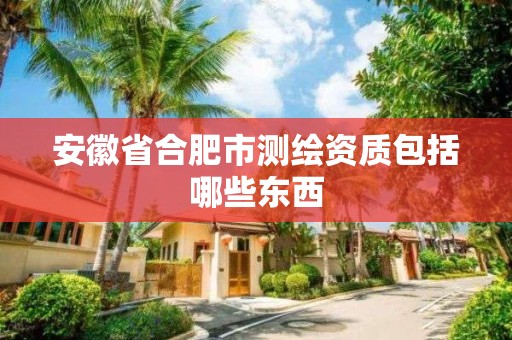 安徽省合肥市测绘资质包括哪些东西