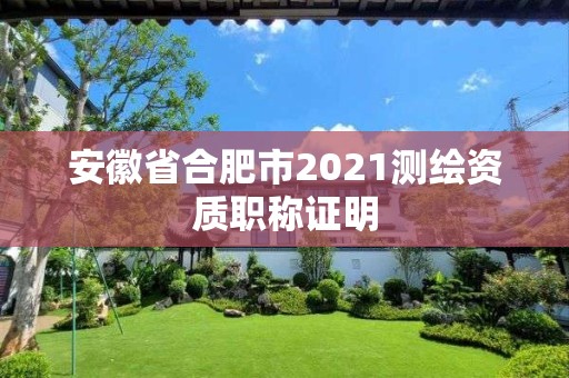 安徽省合肥市2021测绘资质职称证明