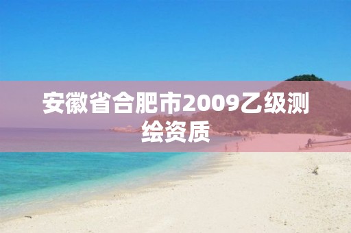 安徽省合肥市2009乙级测绘资质