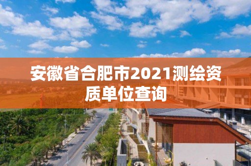 安徽省合肥市2021测绘资质单位查询