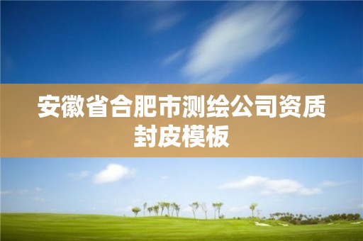 安徽省合肥市测绘公司资质封皮模板