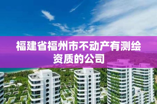 福建省福州市不动产有测绘资质的公司