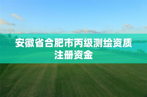 安徽省合肥市丙级测绘资质注册资金