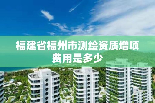 福建省福州市测绘资质增项费用是多少