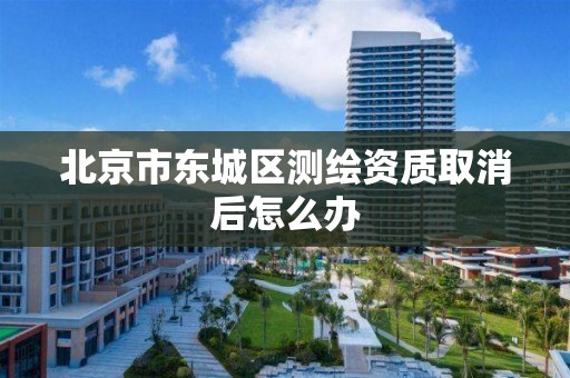 北京市东城区测绘资质取消后怎么办