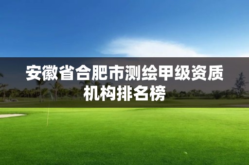 安徽省合肥市测绘甲级资质机构排名榜