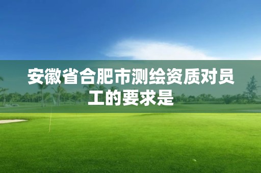 安徽省合肥市测绘资质对员工的要求是