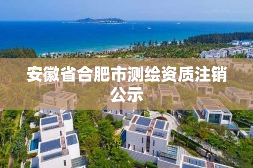 安徽省合肥市测绘资质注销公示