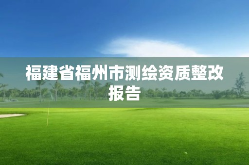 福建省福州市测绘资质整改报告