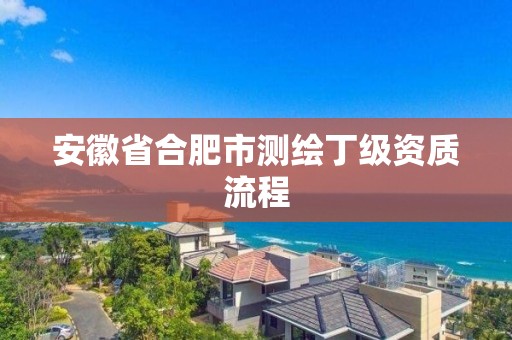 安徽省合肥市测绘丁级资质流程